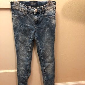 Acid wash skinny jeans